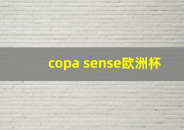 copa sense欧洲杯